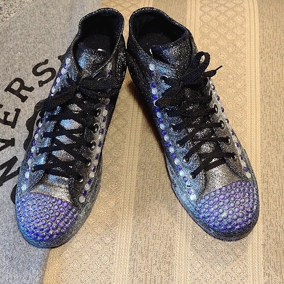 Converse Custom Made Leather Platform Hi Top Sneakers - Picture 16 of 16